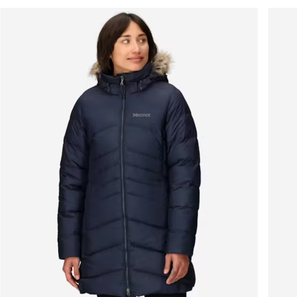 Marmot Women's Navy Puffer Coat, Size S
